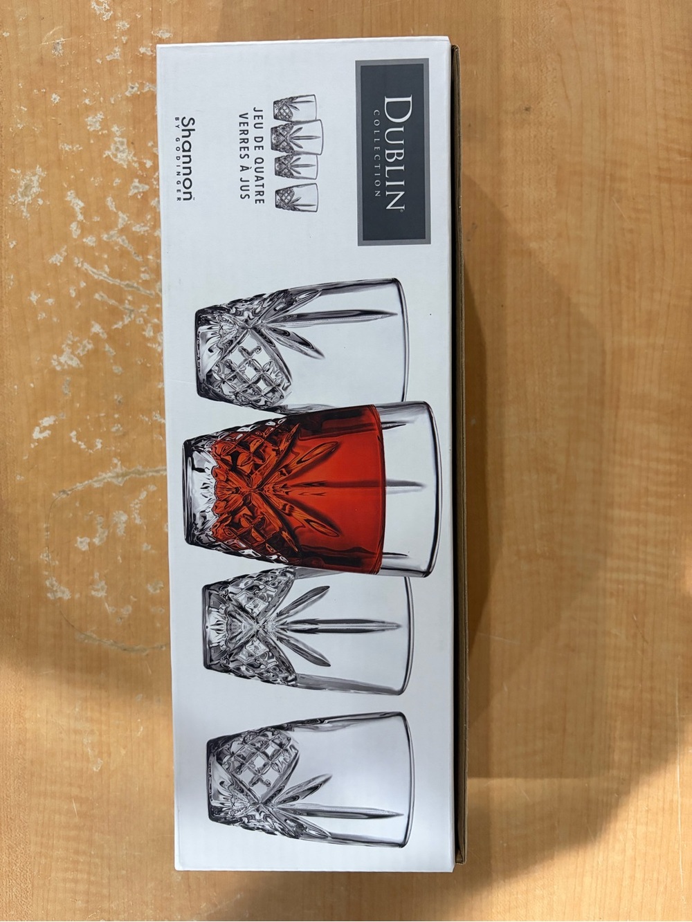 Shannon Cut Crystal Whiskey Glasses - Clear